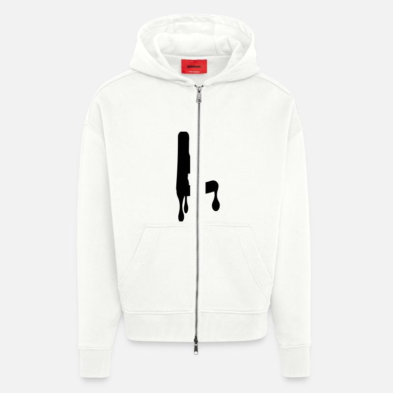l_comic_graffiti - Veste à capuche bio épaisse oversize fabriqué en UE - OFF WHITE