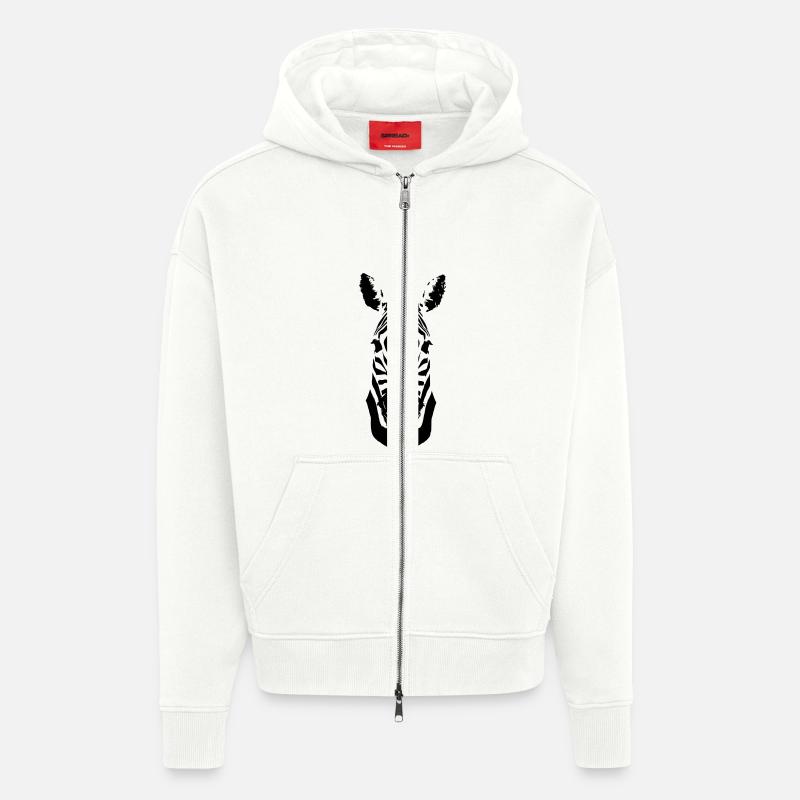 Zebra - Zip Hoodie - made by SPREAD - OFF WHITE