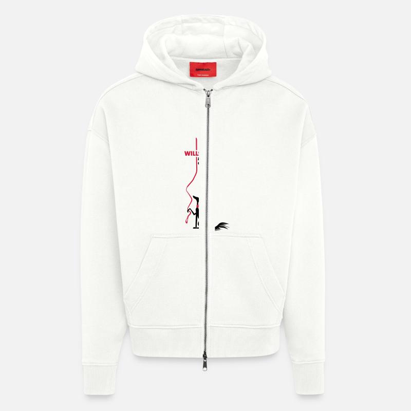 willst du? - Zip Hoodie - made by SPREAD - OFF WHITE