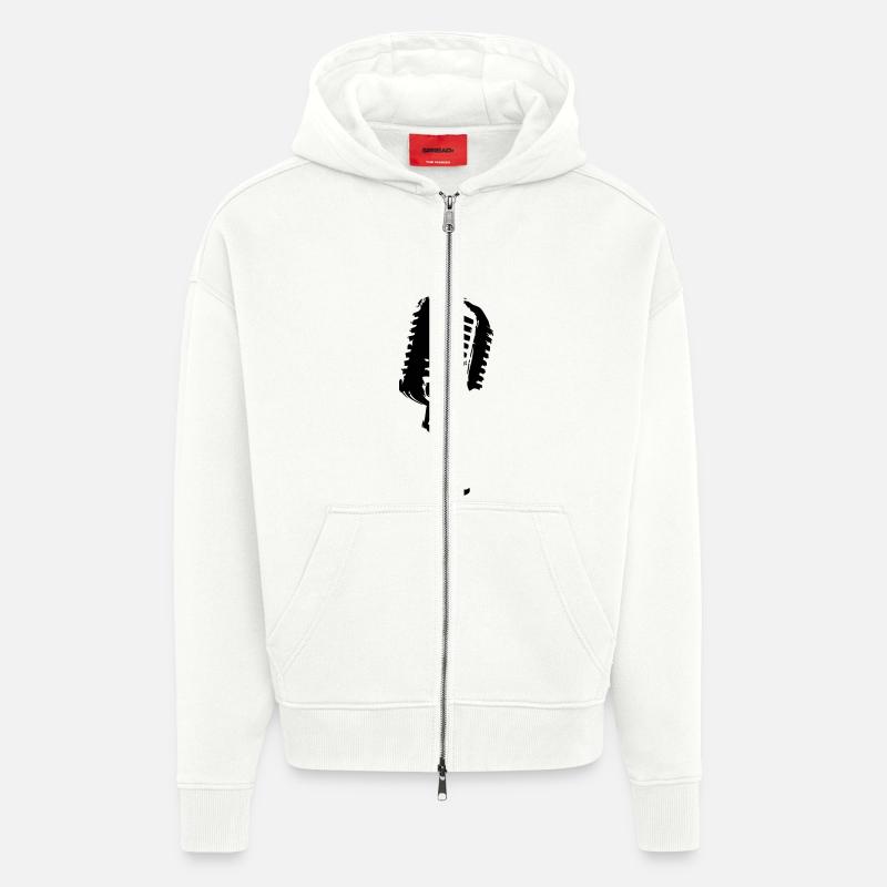 Mikrofon - Zip Hoodie - made by SPREAD - OFF WHITE