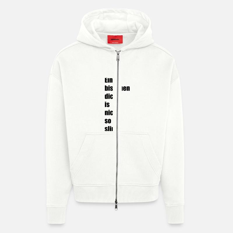 Ein bisschen dick - Zip Hoodie - made by SPREAD - OFF WHITE