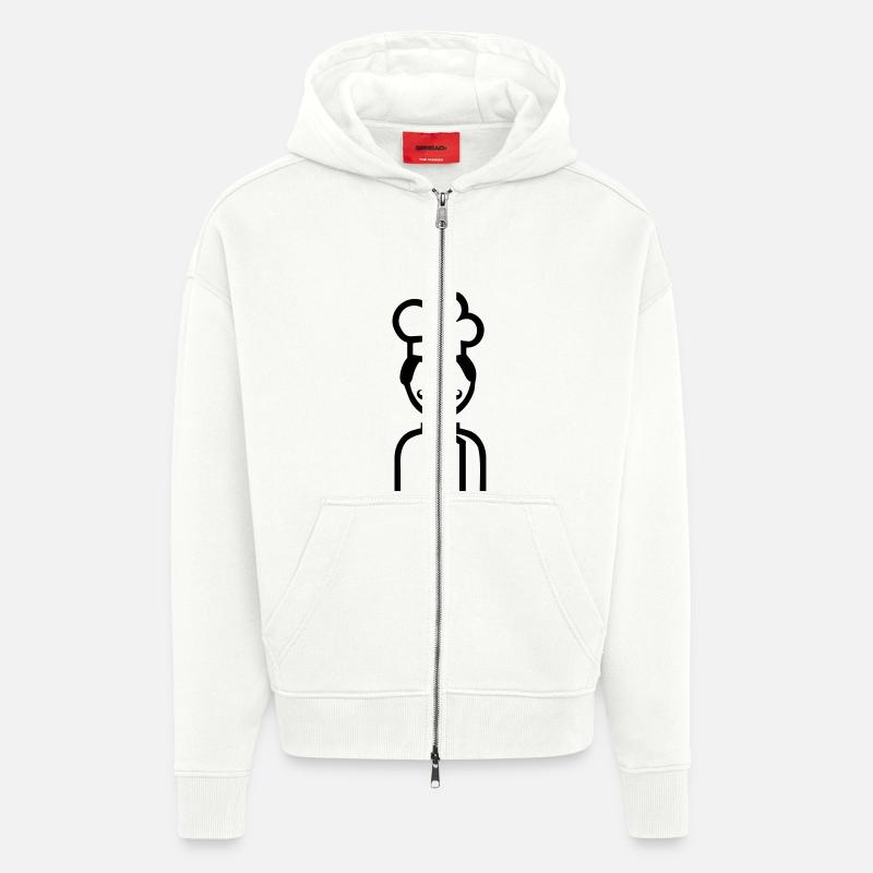 Cuisinier - Veste à capuche bio épaisse oversize fabriqué en UE - OFF WHITE