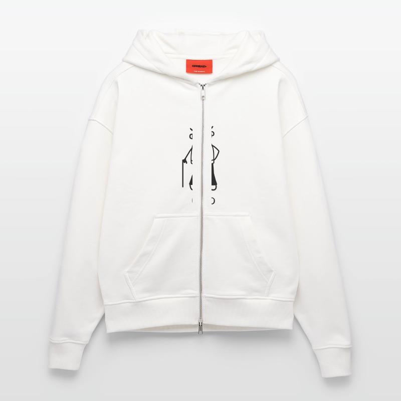 Ü-40 Mann/vierzig Zip Hoodie - made by SPREAD