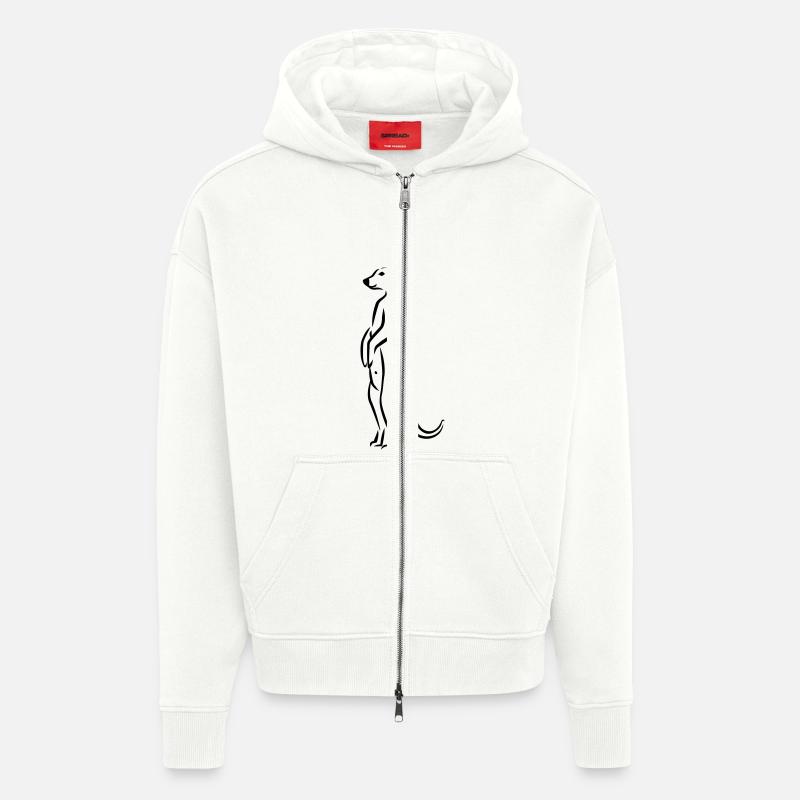 Erdmännchen - Zip Hoodie - made by SPREAD - OFF WHITE