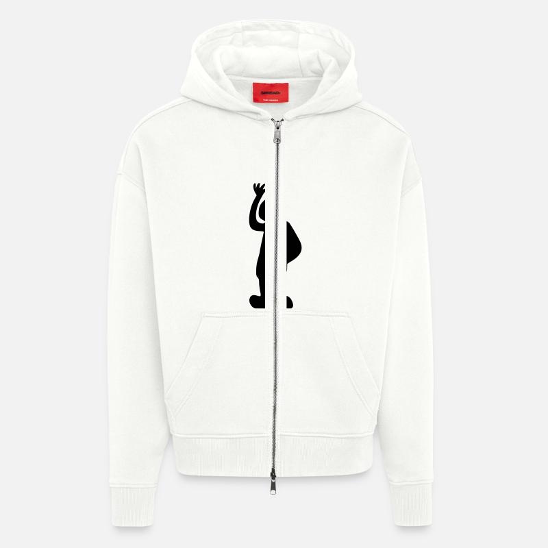 Nazca Astronaut - Zip Hoodie - made by SPREAD - OFF WHITE