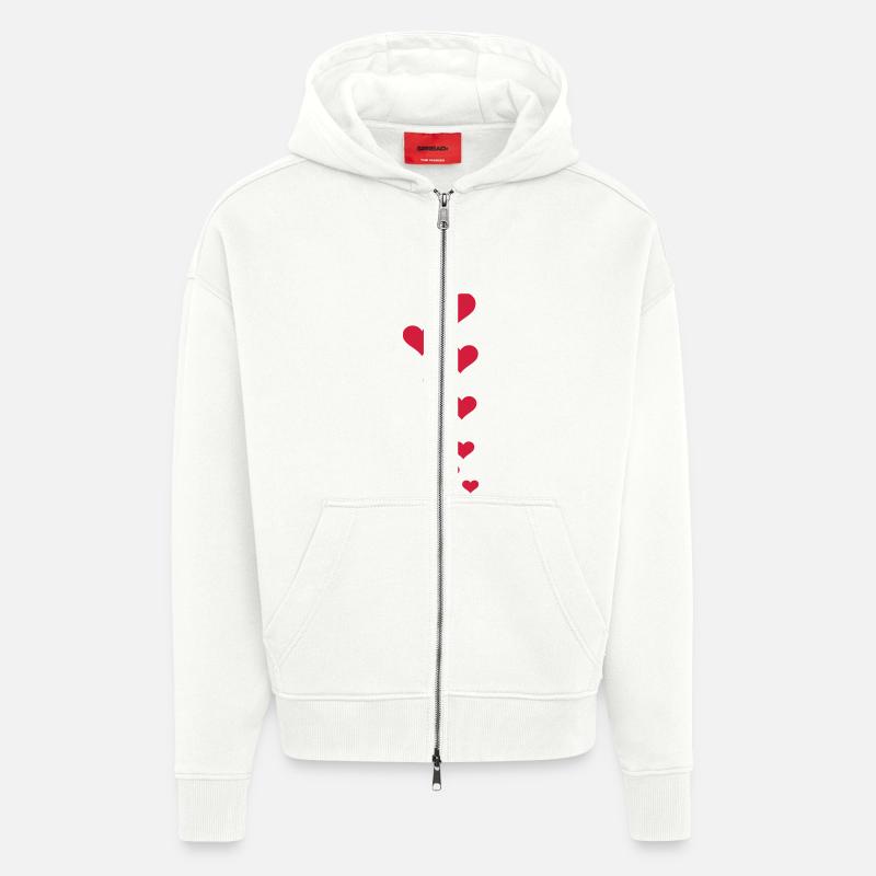Herzen - Zip Hoodie - made by SPREAD - OFF WHITE