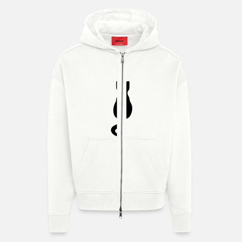 Chat - Veste à capuche bio épaisse oversize fabriqué en UE - OFF WHITE