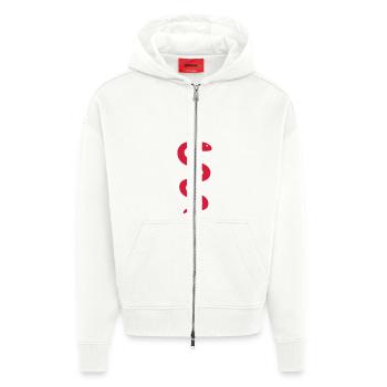 Medicina - Felpa con cappuccio ecologica oversize Heavyweight Made in UE - OFF WHITE - Fronte
