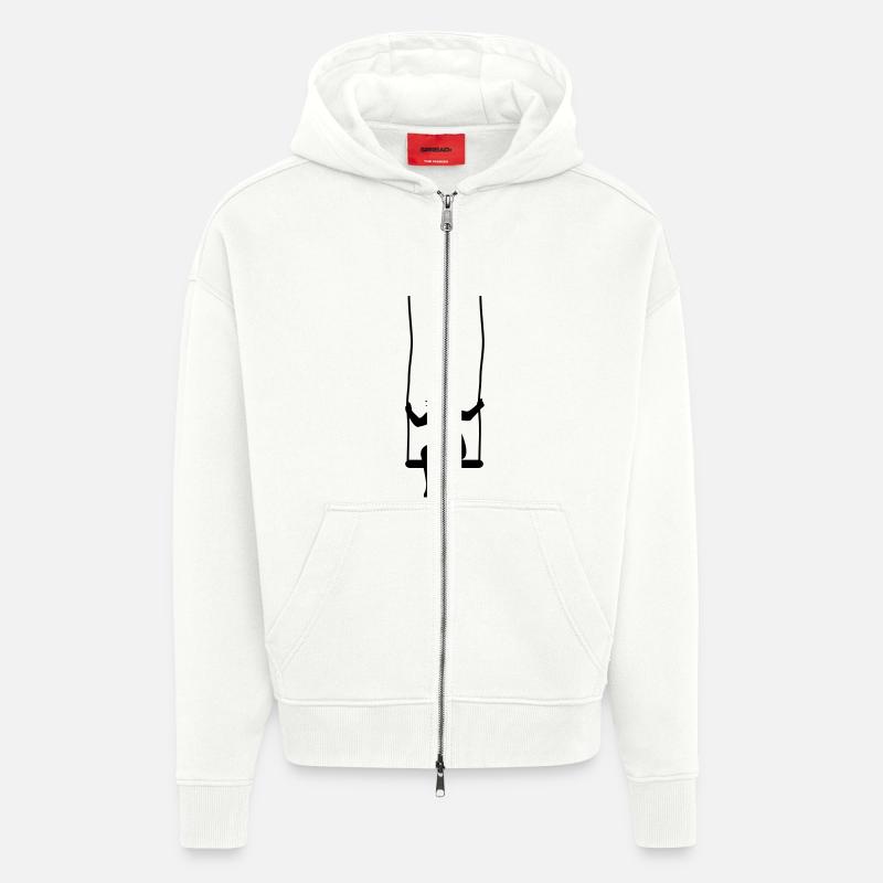schaukel_01 - Veste à capuche bio épaisse oversize fabriqué en UE - OFF WHITE