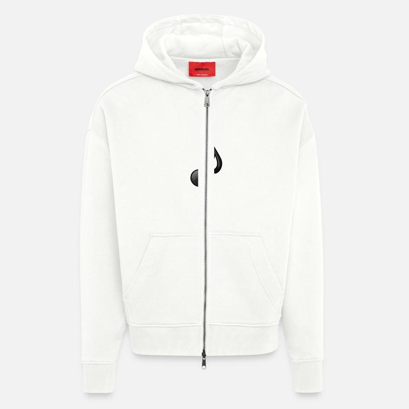 musiknode - Heavyweight oversized organic hættejakke made in EU - OFF WHITE
