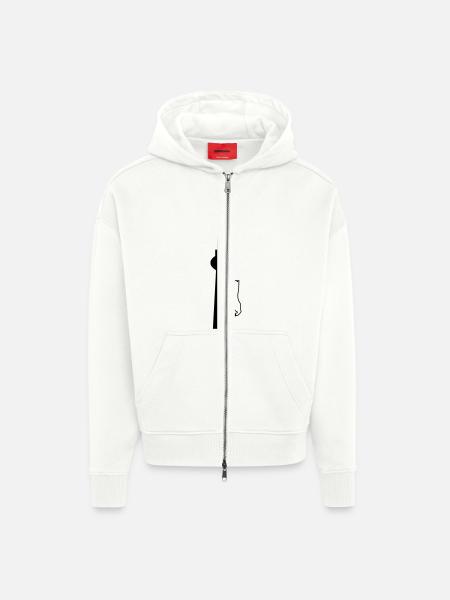 BERLINER FERNSEHTURM - Berlin Souvenirs - Zip Hoodie - made by SPREAD - OFF WHITE