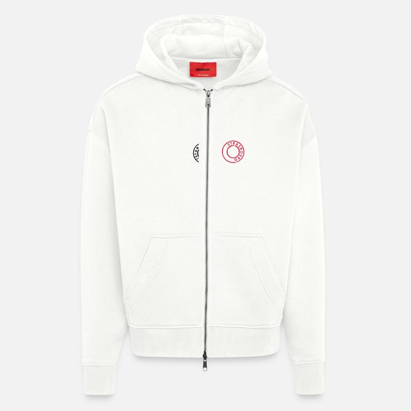 Stefanie Steffie Stephanie - Veste à capuche bio épaisse oversize fabriqué en UE - OFF WHITE