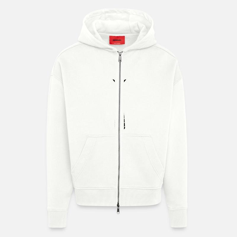 Krawatten Illusion - Zip Hoodie - made by SPREAD - OFF WHITE