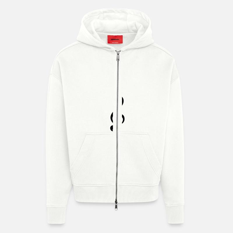 note - Veste à capuche bio épaisse oversize fabriqué en UE - OFF WHITE