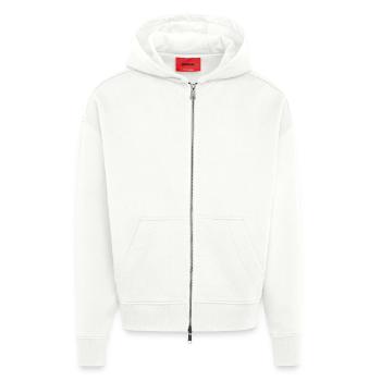 Motorrad ONE UP SIX DOWN - Zip Hoodie - made by SPREAD - OFF WHITE - Vorne