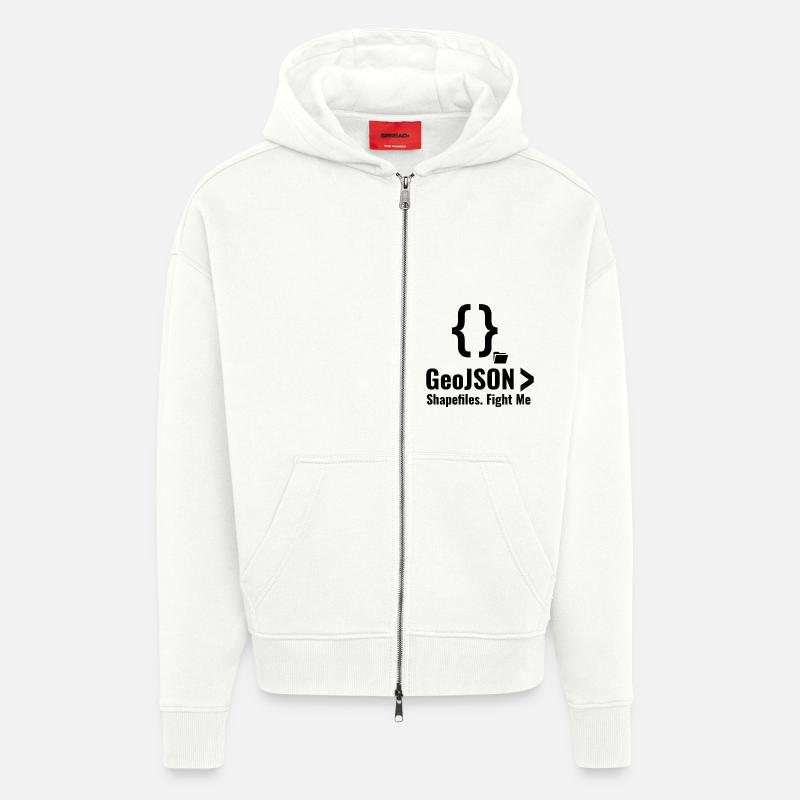 Debatte über GeoJSON-Shapefiles GIS-Datenformat - Zip Hoodie - made by SPREAD - OFF WHITE