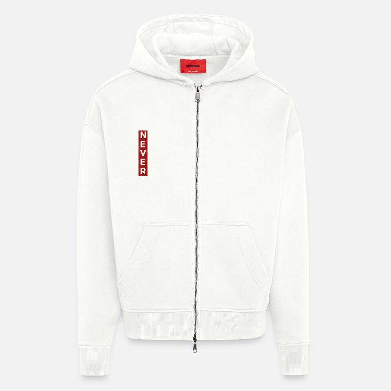 Null Bock,Never ,kein Bock Motivation - Zip Hoodie - made by SPREAD - OFF WHITE