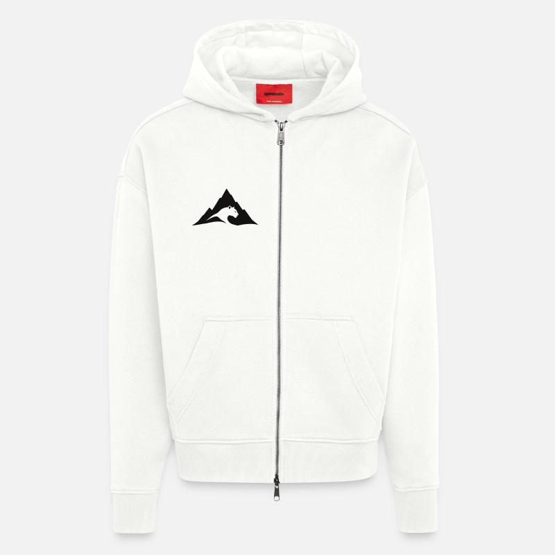 Panthère - Veste à capuche bio épaisse oversize fabriqué en UE - OFF WHITE
