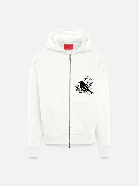 Blackbird - Zip Hoodie - made by SPREAD - OFF WHITE