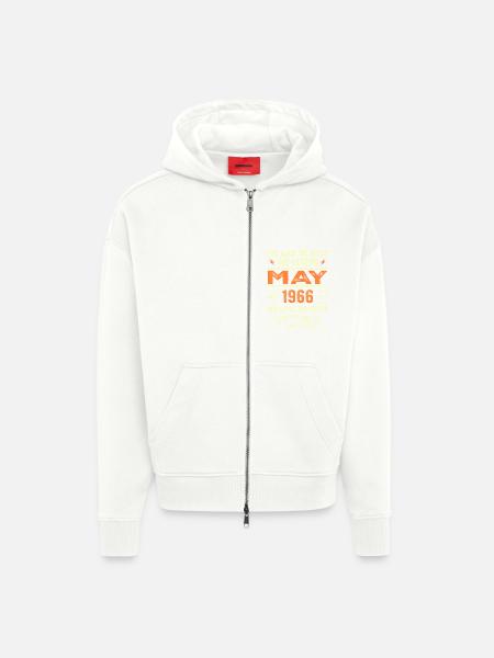 Birthday May 1966 - May 1966 - Zip Hoodie - made by SPREAD - OFF WHITE