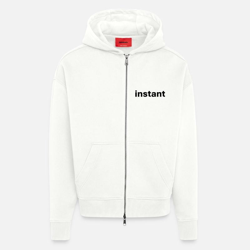 Instant - Veste à capuche bio épaisse oversize fabriqué en UE - OFF WHITE