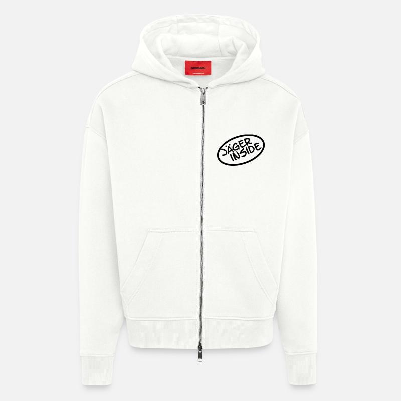 Hunter Inside - Zip Hoodie - made by SPREAD - OFF WHITE