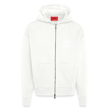 Line Dance mein Hobby - meine Passion - mein Ding - Zip Hoodie - made by SPREAD - OFF WHITE - Vorne