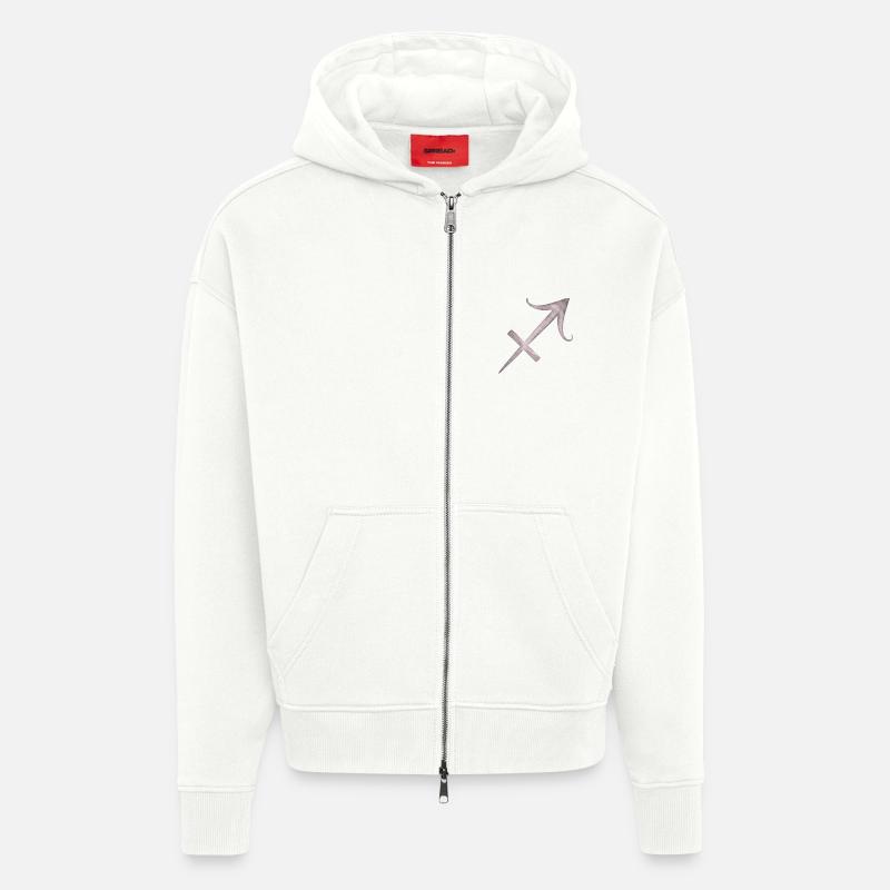 Sagittarius - Zip Hoodie - made by SPREAD - OFF WHITE