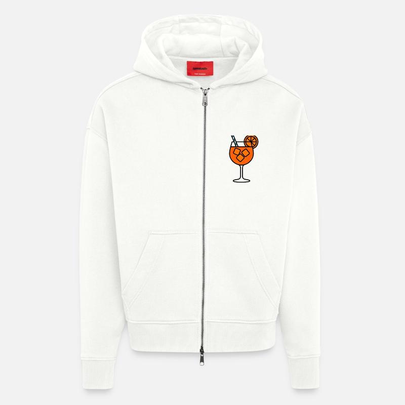 Party Spritz Glas Geschenkidee - Zip Hoodie - made by SPREAD - OFF WHITE