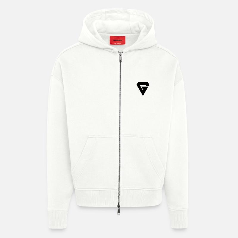 G - Veste à capuche bio épaisse oversize fabriqué en UE - OFF WHITE