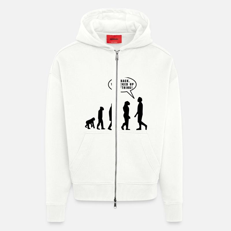 Evolution - Zip Hoodie - made by SPREAD - OFF WHITE