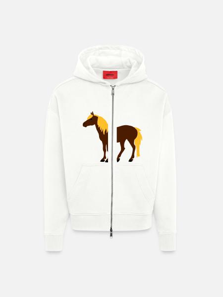 Haflinger - Zip Hoodie - made by SPREAD - OFF WHITE