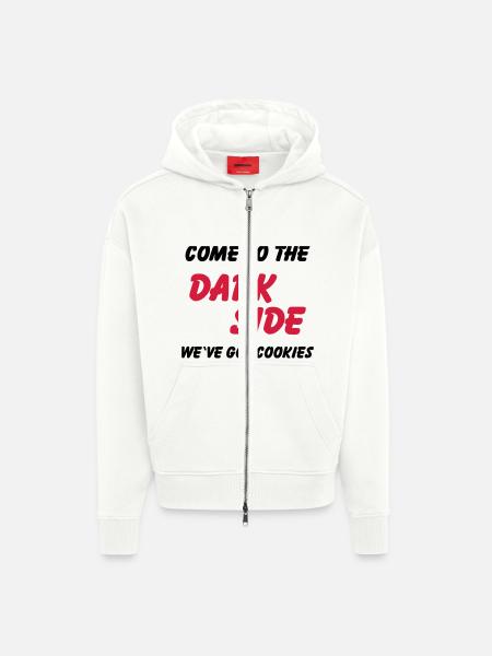 Come to the dark side...we've got cookies - Zip Hoodie - made by SPREAD - OFF WHITE