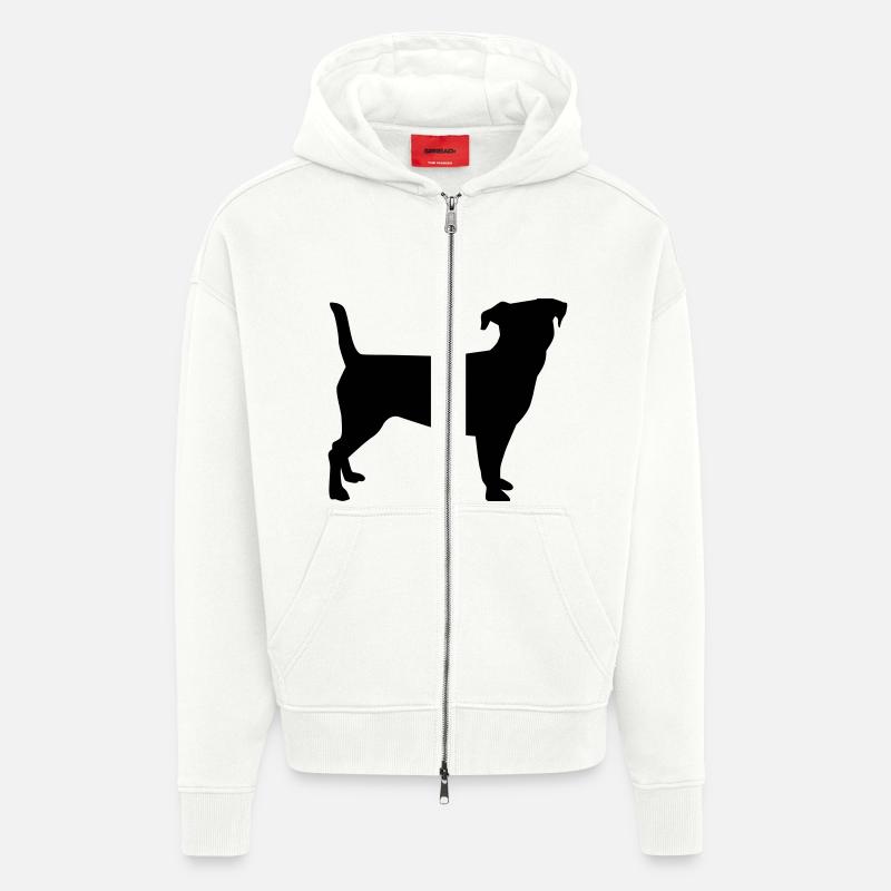 Jack Russell - Zip Hoodie - made by SPREAD - OFF WHITE