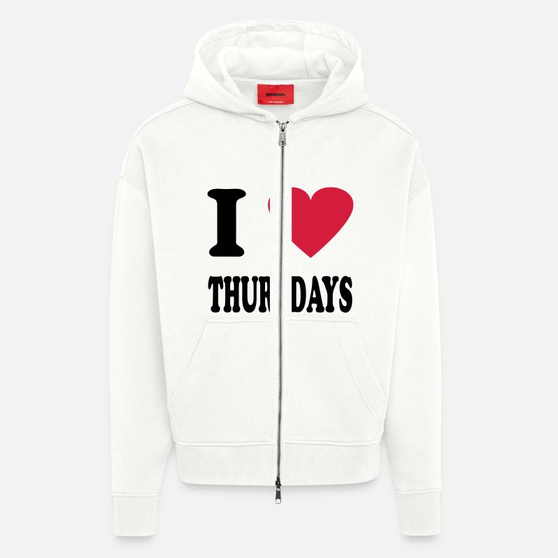 thursday - Zip Hoodie - made by SPREAD - OFF WHITE
