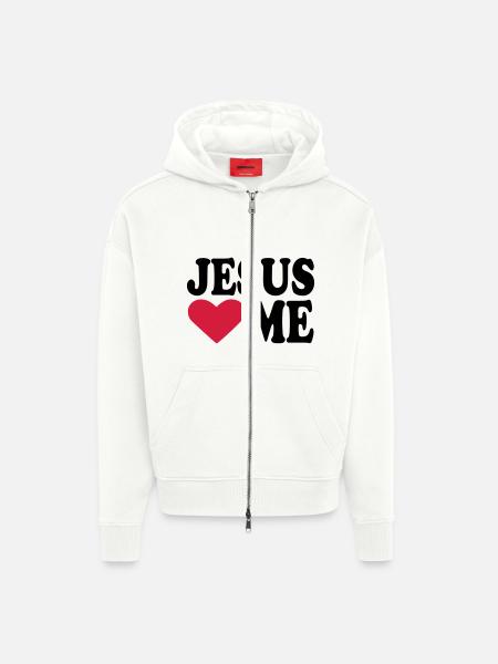 Jesus - Zip Hoodie - made by SPREAD - OFF WHITE