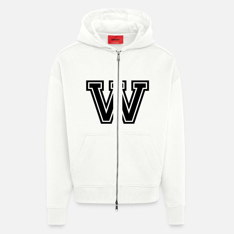 W - Zip Hoodie - made by SPREAD - OFF WHITE