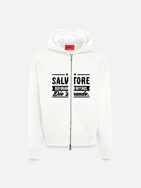 Man Myth Legend Salvatore - Zip Hoodie - made by SPREAD - OFF WHITE