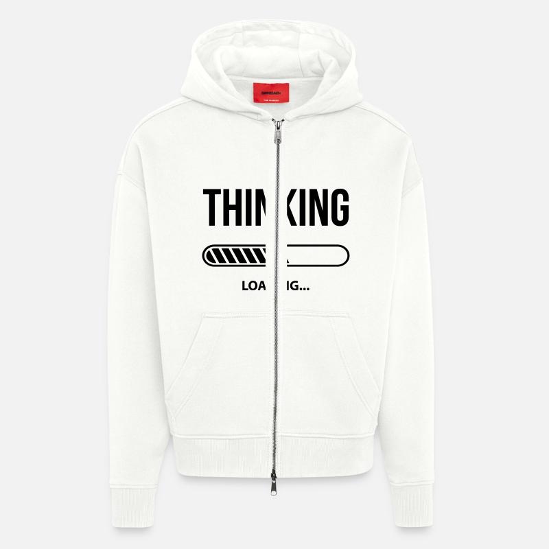Thinking Loading - Zip Hoodie - made by SPREAD - OFF WHITE