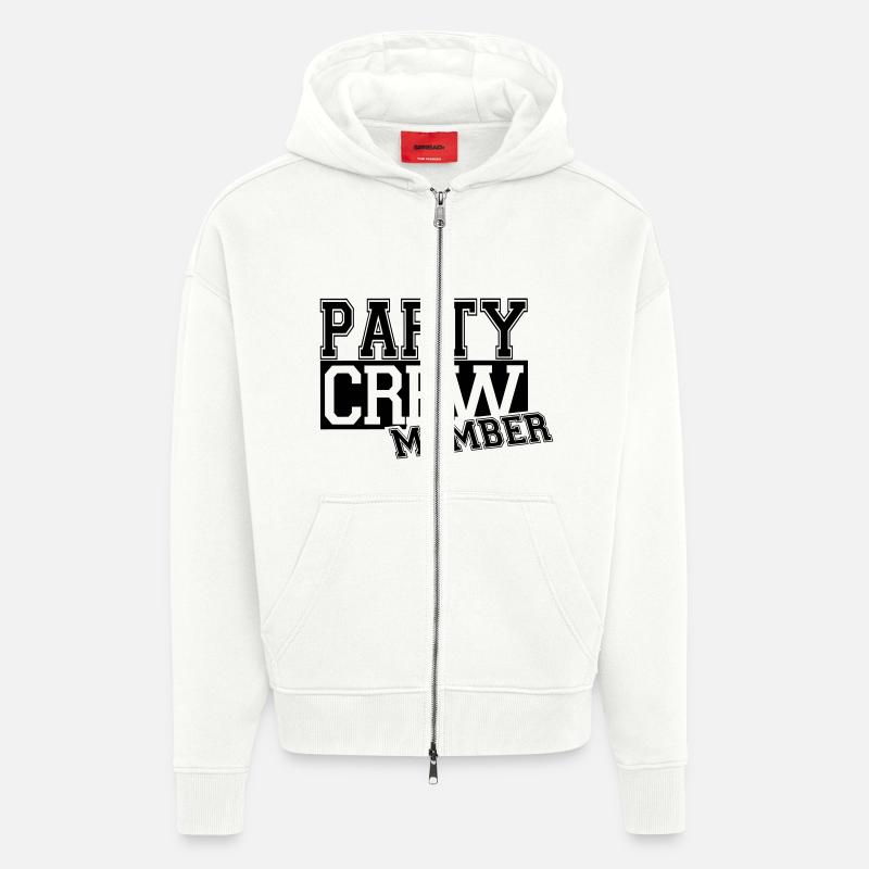 équipage de partie - Veste à capuche bio épaisse oversize fabriqué en UE - OFF WHITE