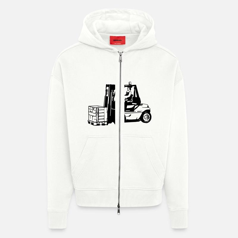 Gabelstapler - Zip Hoodie - made by SPREAD - OFF WHITE