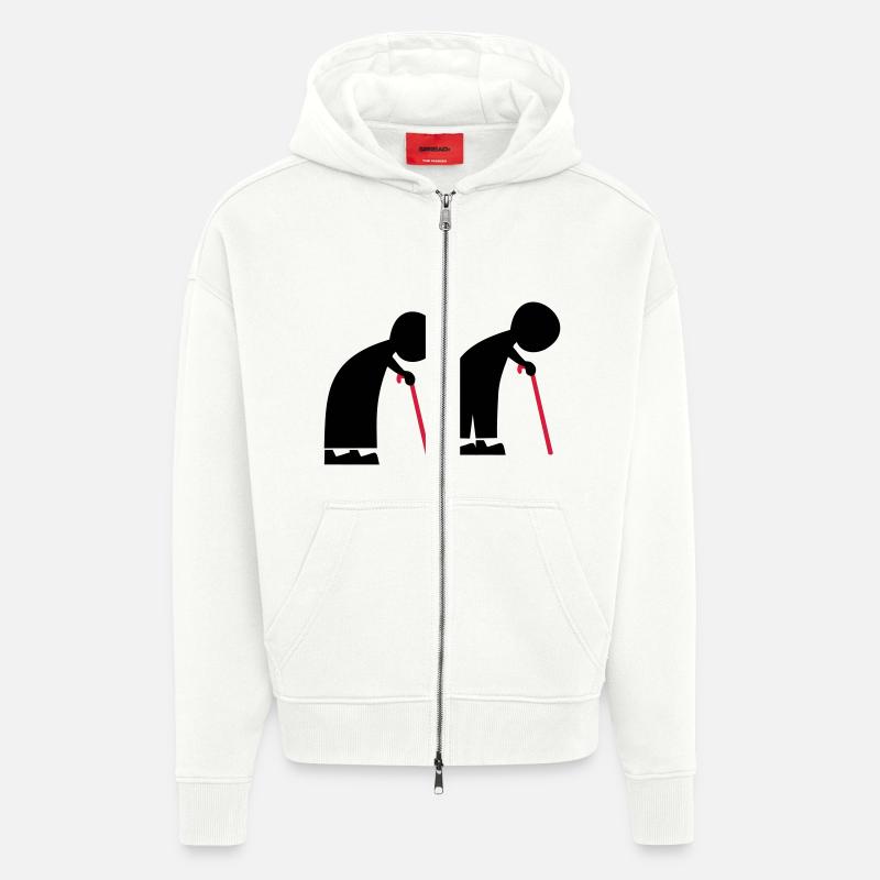 alte leute - Zip Hoodie - made by SPREAD - OFF WHITE