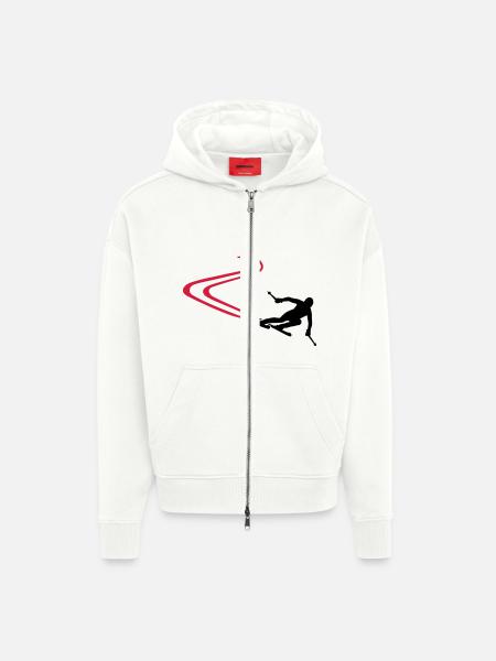 Ski - Heavyweight oversized organic hættejakke made in EU - OFF WHITE