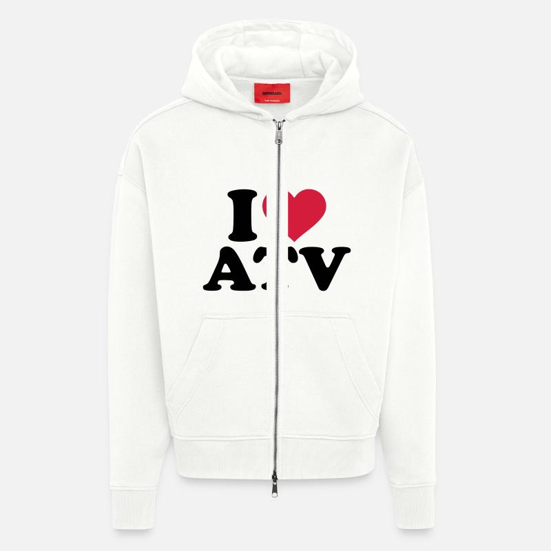 I love ATV - Zip Hoodie - made by SPREAD - OFF WHITE