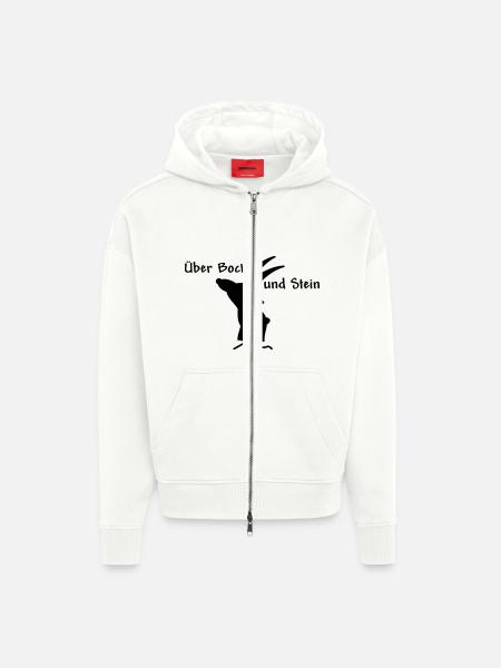 Über Bock und Bein - Zip Hoodie - made by SPREAD - OFF WHITE