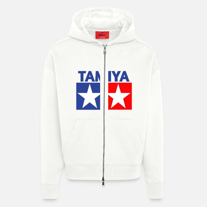 Tamiya Logo - Veste à capuche bio épaisse oversize fabriqué en UE - OFF WHITE