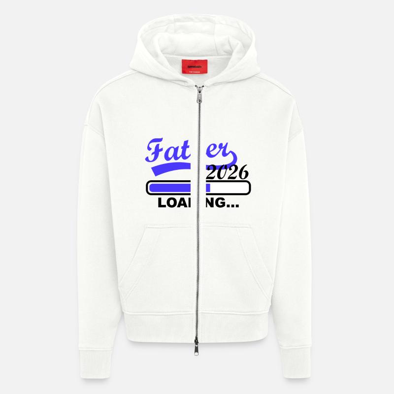 Vater 2026 Wird Geladen Loading - Zip Hoodie - made by SPREAD - OFF WHITE