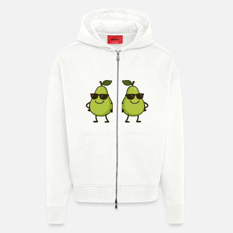 Pear Comic Cool 2 - Zip Hoodie - made by SPREAD - OFF WHITE