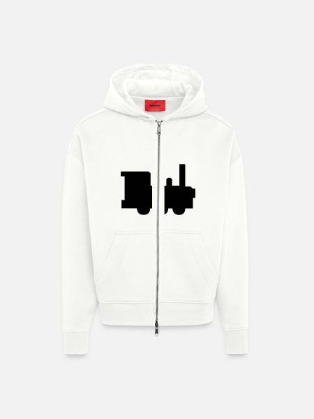 Lokomotive - Zip Hoodie - made by SPREAD - OFF WHITE