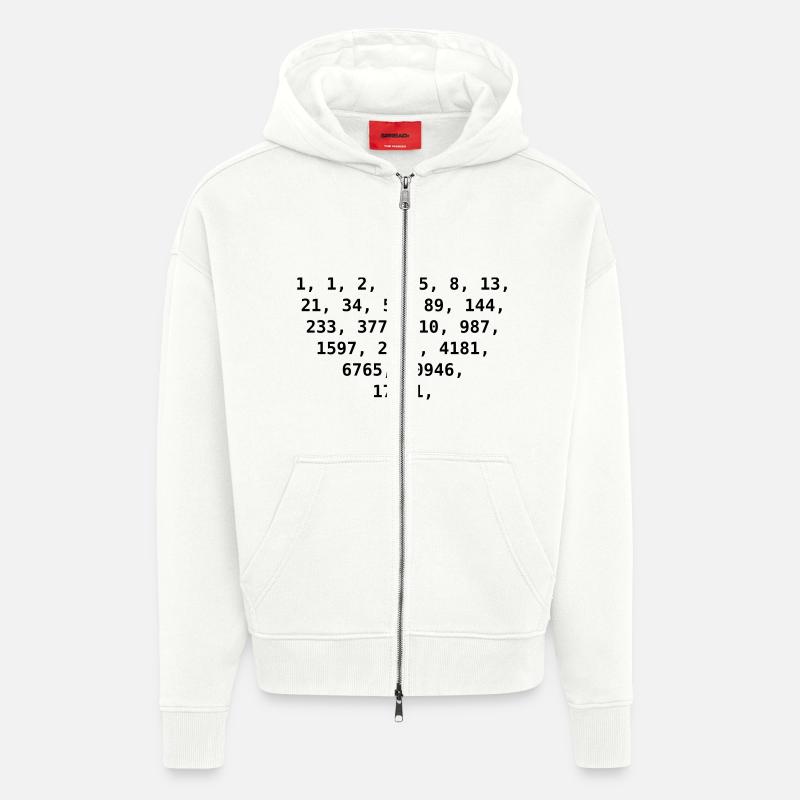 Fibonacci Zahlen - Zip Hoodie - made by SPREAD - OFF WHITE